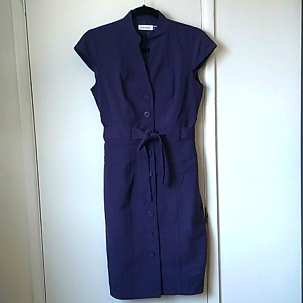Calvin Klein Purple Structured Dress 👗 💜